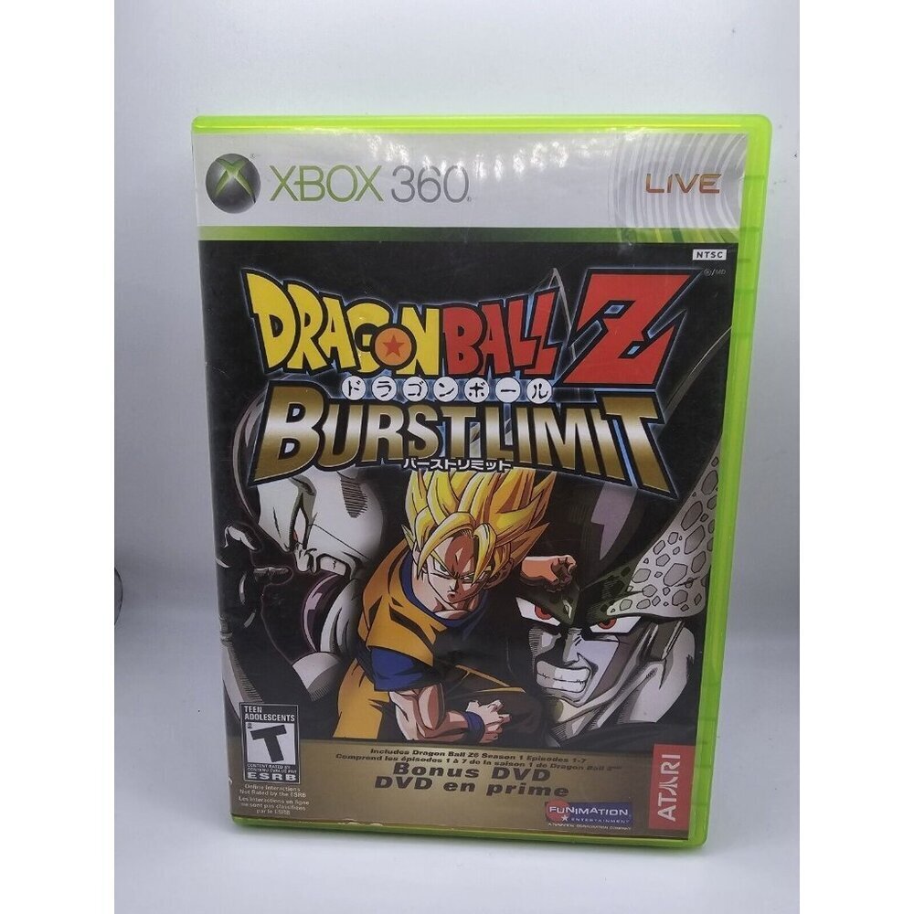 Dragon Ball Z Burst Limit Xbox 360 Complete in Case w/ Bonus DVD